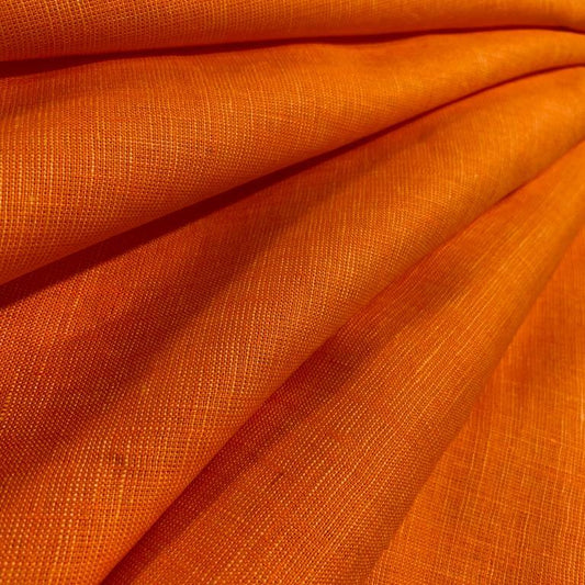 Cotton Linen Carrot Orange Fabric