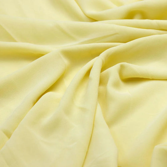 Georgette Solid Bright Yellow Fabric (56inch Width)