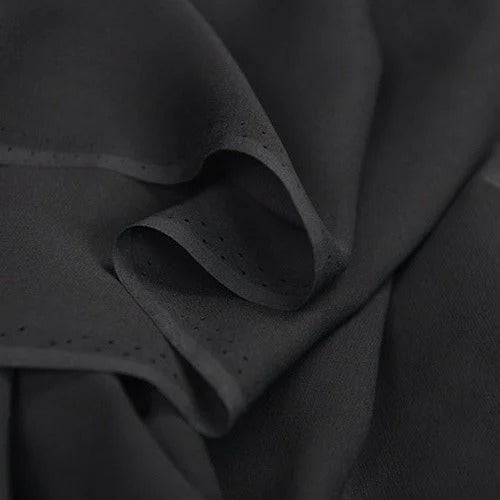 Georgette Solid Black Fabric (56inch Width)