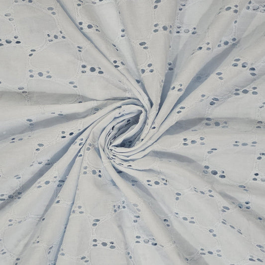 Hakoba Powder Blue Heart Pattern Fabric