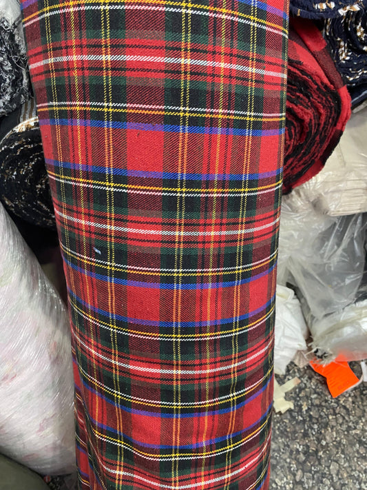 Buy Cotton Twill Western Red Check Fabric