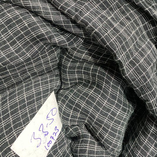 Buy Cotton Double Cloth B&W Check Fabric