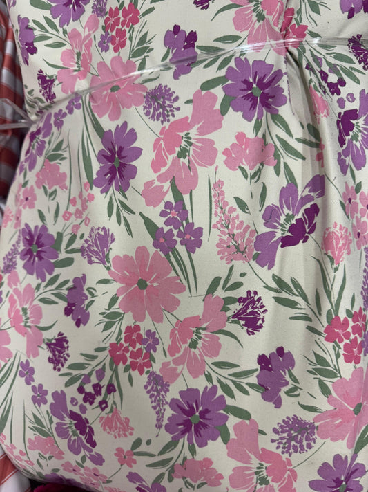 Buy Cotton Twill Lycra Aesthetic Pink Summer Vibe Printed Fabric
