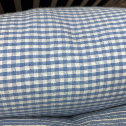 Buy Cotton Light Blue Checks Gingham Fabric