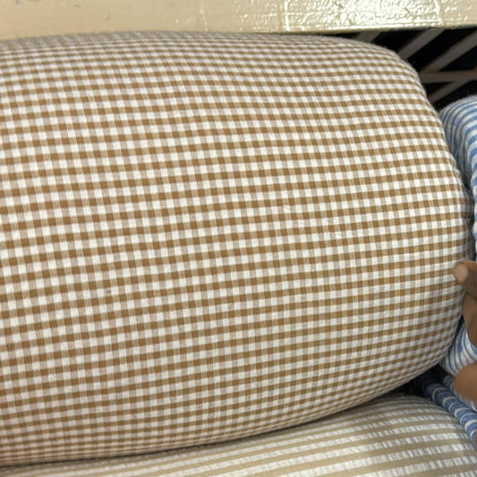 Buy Cotton Coffee Checks Gingham Fabric