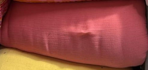 Buy Cotton Crinkled Peach Solid Fabric