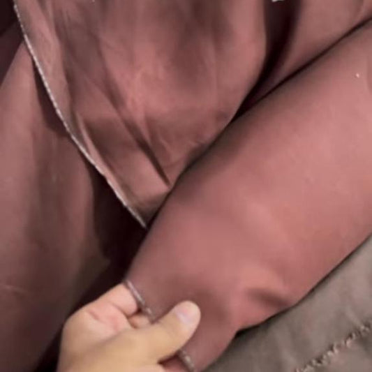 Buy Pure Linen Rust Brown Fabric
