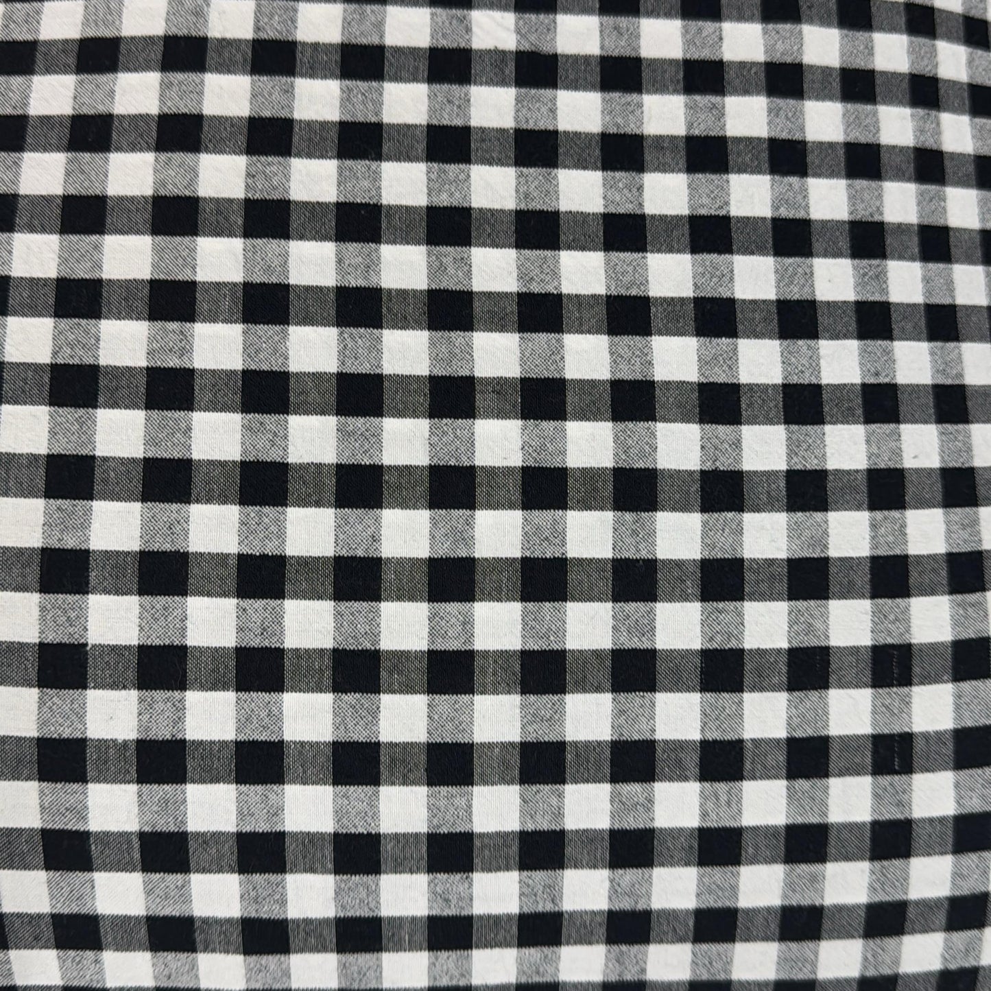 Premium Seersucker Gingham Black & White Check Fabric