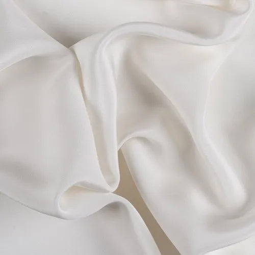 Buy Natural Silk Solid White Fabric