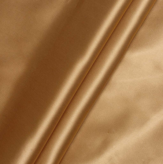 Buy Solid Gold cotton Satin Fabric