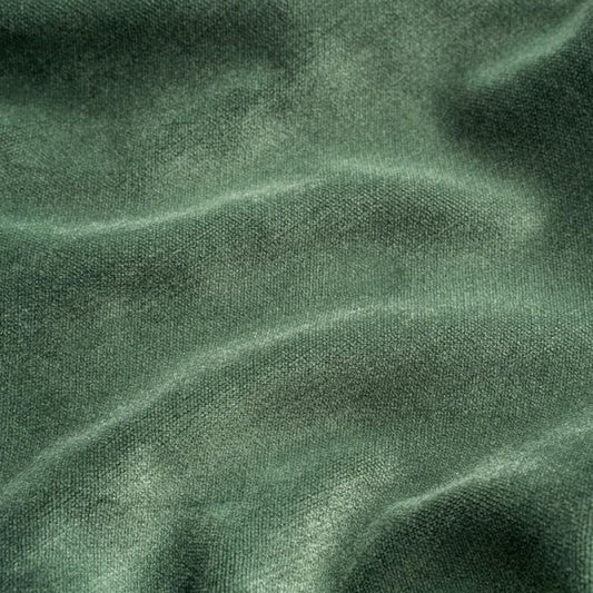 Buy Solid Dirty Green Cotton Velvet Fabric