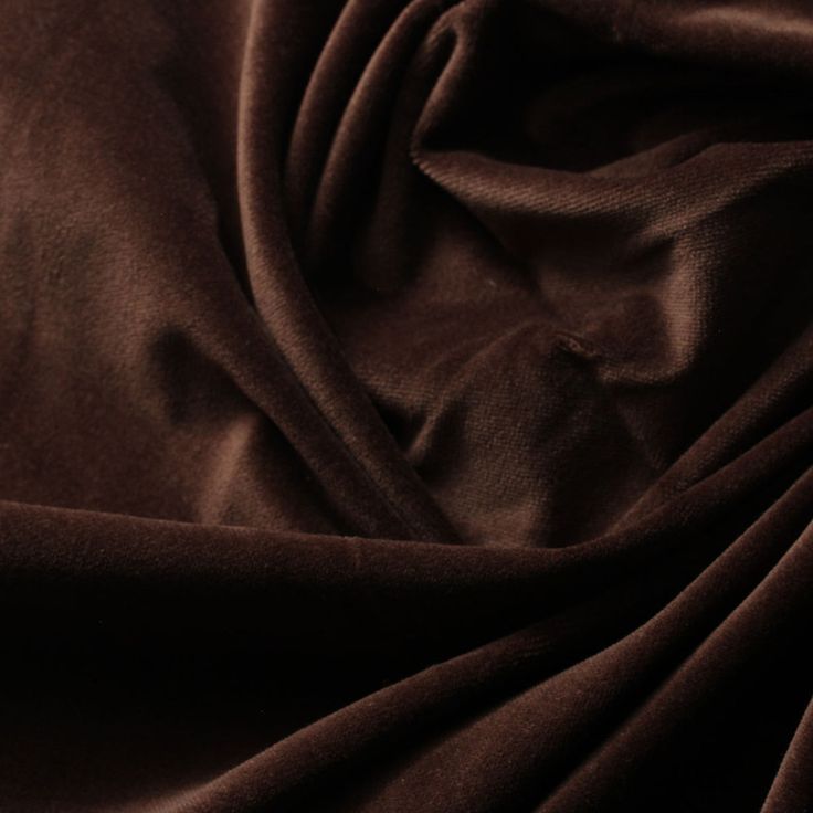 Buy Solid Chocolate Brown Cotton Velvet