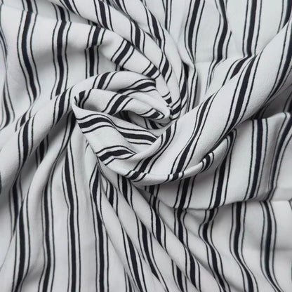 Buy Viscose Crepe Stripe Fabric