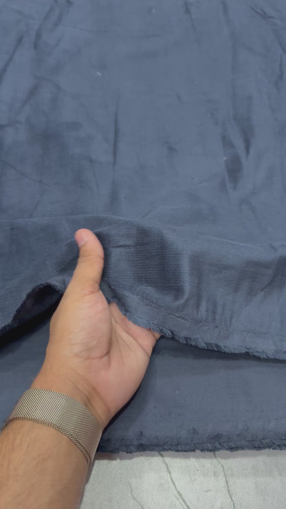 Buy Corduroy Solid Dark Blue 26 Wale Fabric