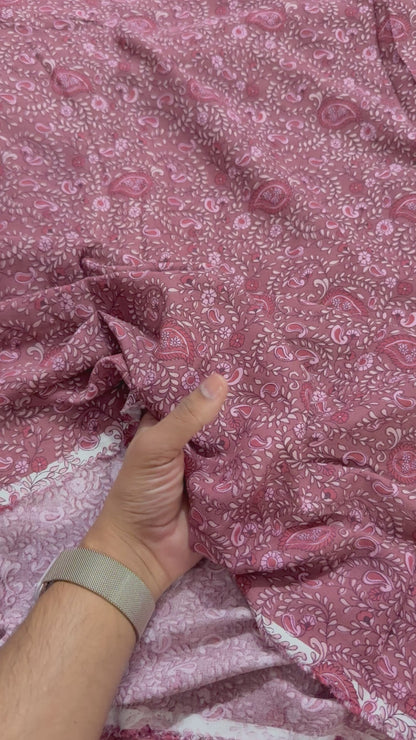 Buy Solid Paisley Spot Rayon Fabric