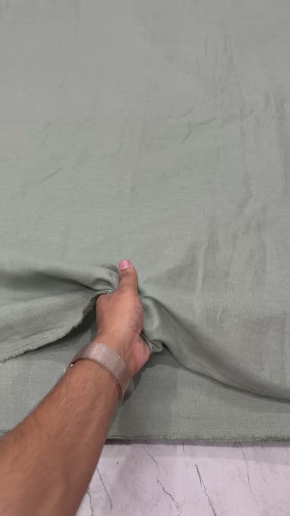 Buy Linen Solid Earth Green Solid Fabric