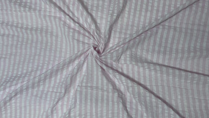 Premium Seersucker Pink & White Stripe Fabric