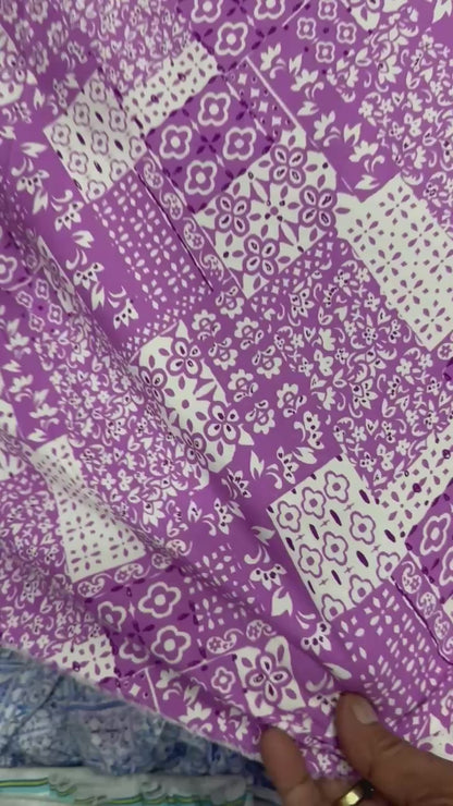 Buy Cotton Viscose Purple EthnoBlend Drapescape Fabric