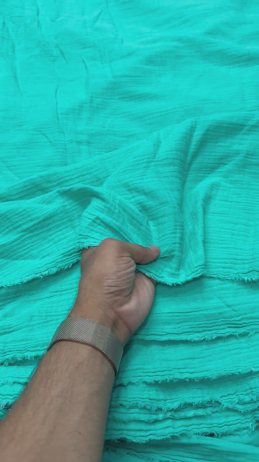 Buy Soft Cotton Double Cloth Sea Green Fabric