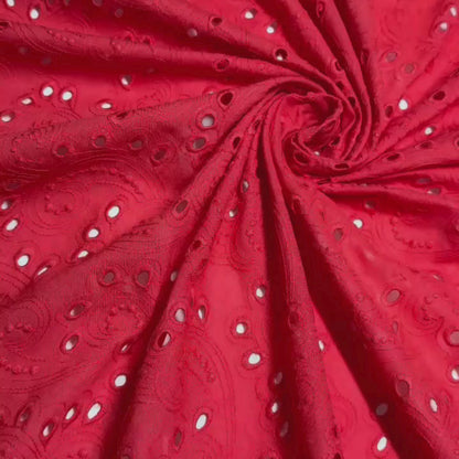 Buy Cotton Hakoba Red Peacock Head Fabric