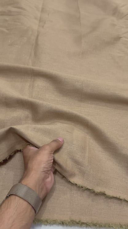 Buy Pure Linen French Beige Fabric