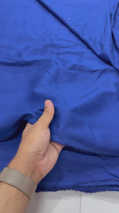 Buy Linen Solid Royal Blue Solid Fabric