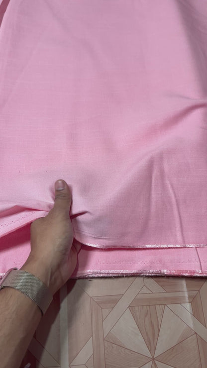 Buy Linen Solid Pink Solid Fabric