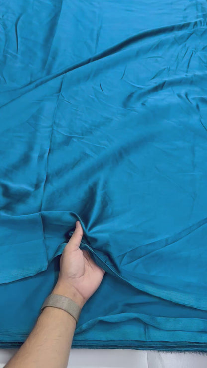Buy Italian Silk Solid Pastel Blue Fabric