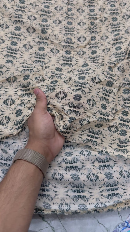 Buy Mul Cotton Boho Nude Beads Fabric
