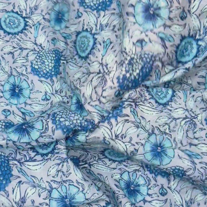 Buy Premium Muslin Block Printed Fabric