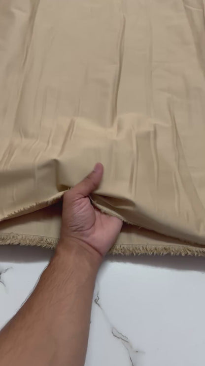 Buy Coffee Pure Cotton Satin Lycra Fabric