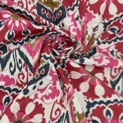 Buy Poplin Ikkat Print Fabric