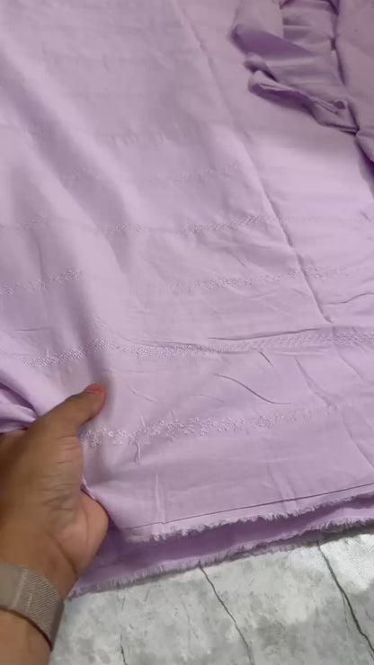 Buy Hakoba Lavender Lace Design Fabric