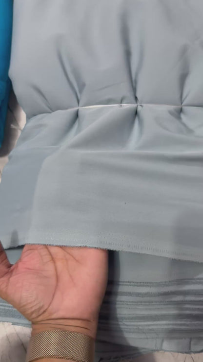 Heavy European Georgette Aesthetic Grey Fabric