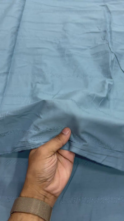 Buy Hakoba Azure Blue Lace Design Fabric