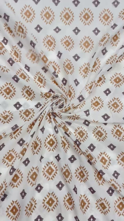 Buy Cotton Cambric Nude Diamond Block Morarjee Mill Fabric