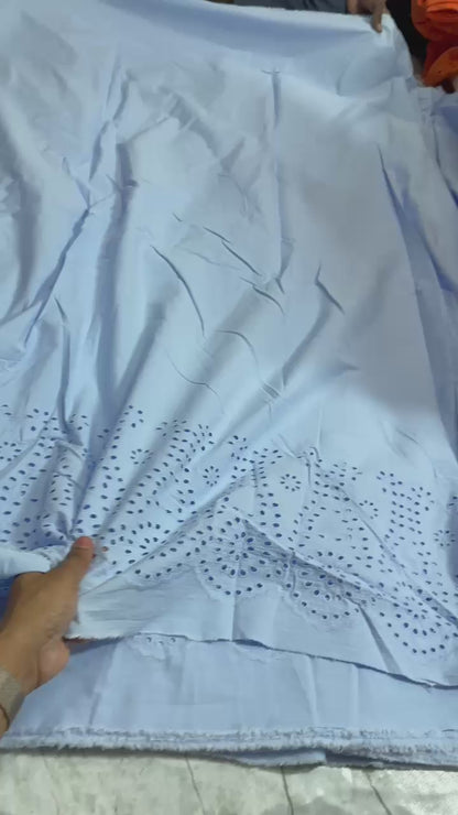 Buy Hakoba Powder Blue Palazzo Border Circle