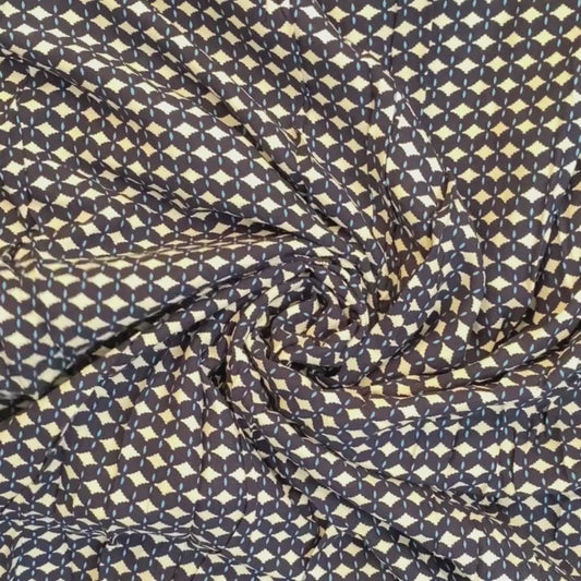 Buy Blue Diamond Printed Rayon Fabric