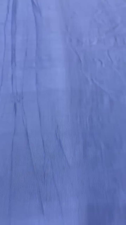 Buy Cotton Linen Abstract Azure Blue Fabric