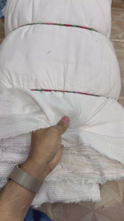 Buy Pure Cotton Pink Stripe Fabric