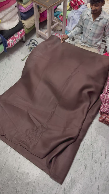 Buy Lab Certified Pure Linen Chocolate Brown Fabric