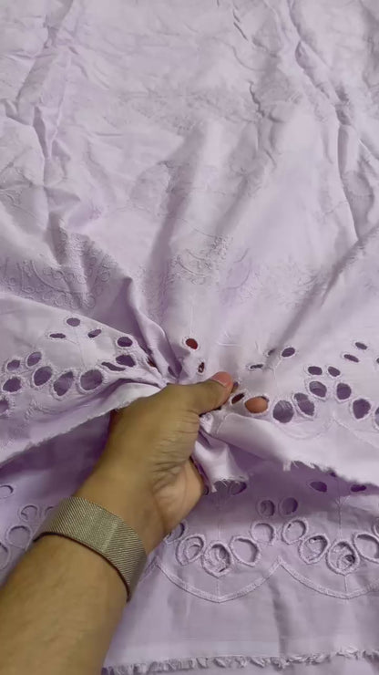 Buy Cotton Hakoba Lavender Below Embroidery