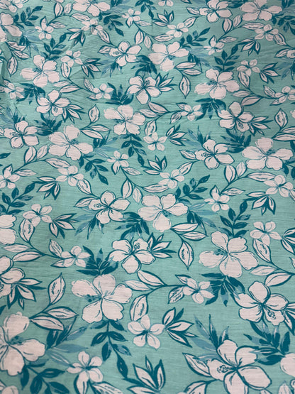 Buy Crinkled Crepe Botanic Breeze Printed Fabric