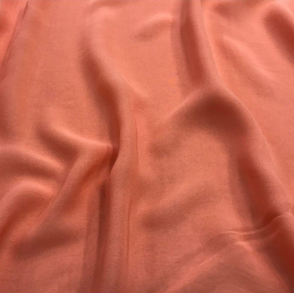 Georgette Solid Peach Fabric (56inch Width)