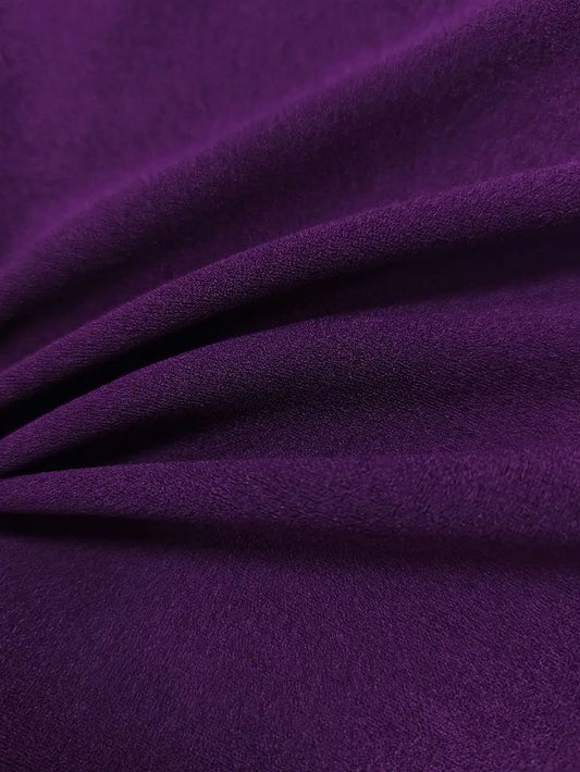 Buy Viscose Crepe Solid Violet Fabric